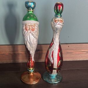 Santa Clause candle holders Christmas Decorations